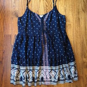 Blue Patterned Dress